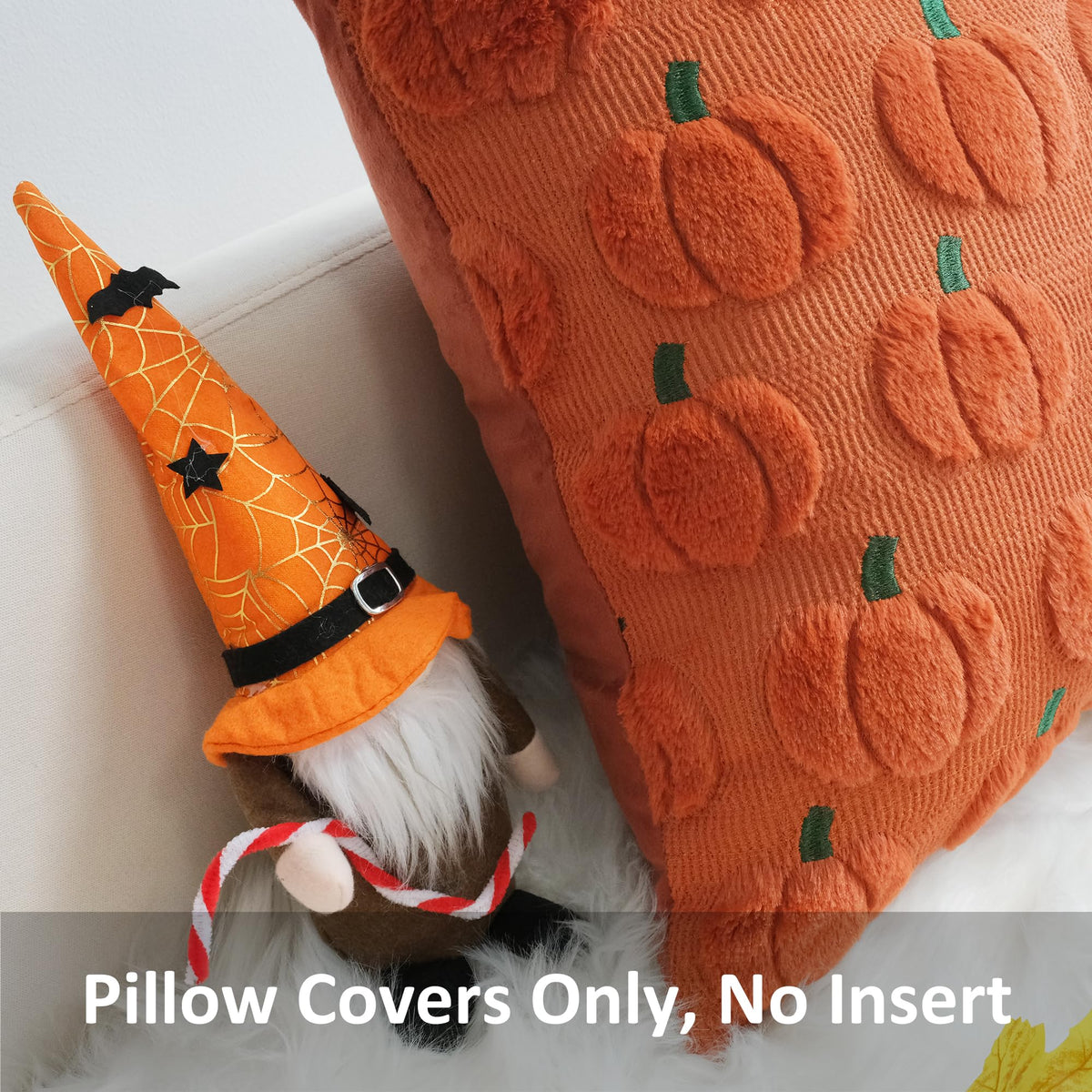 JOJUSIS Decorative Pillow Covers, Fall Pumpkin, 18" x 18", 4-Pack