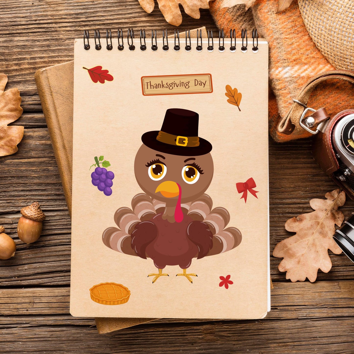 OHOME Thanksgiving Crafts for Kids - DIY Turkey Stickers,Kids Thanksgiving Games Gifts Activities Party Favors Supplies | Make a Turkey Friendsgiving Decorations (24 Sheets)