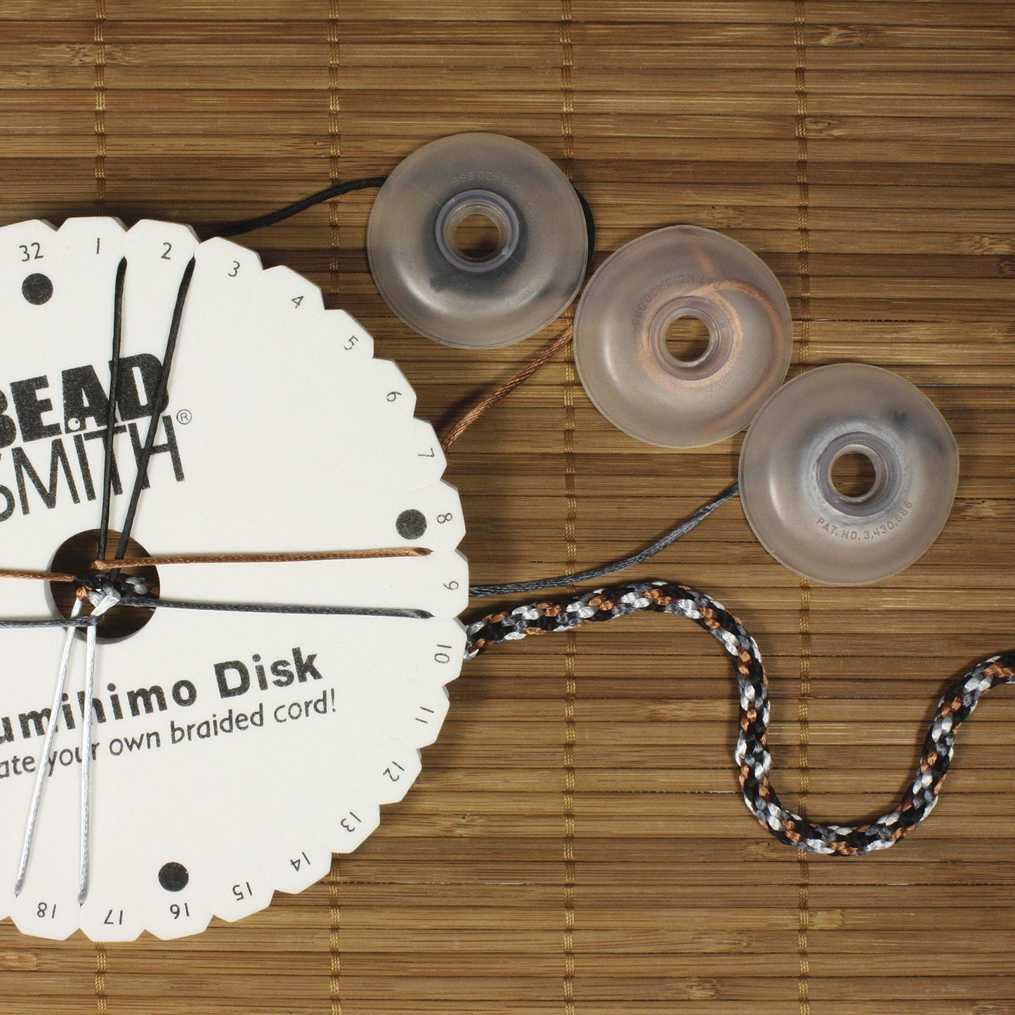 The Beadsmith No-Tangle Thread Bobbins, String Organizer, Ideal for Kumihimo or Cord Management (2 1/2 Inches, Set of 50)