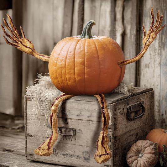 JOYIN Halloween Bendable Pumpkin Arms and Legs Set Decorations, Spooky Halloween Decorations for Pumpkin, Decorating Supplies Indoor Outdoor Home Party Fall