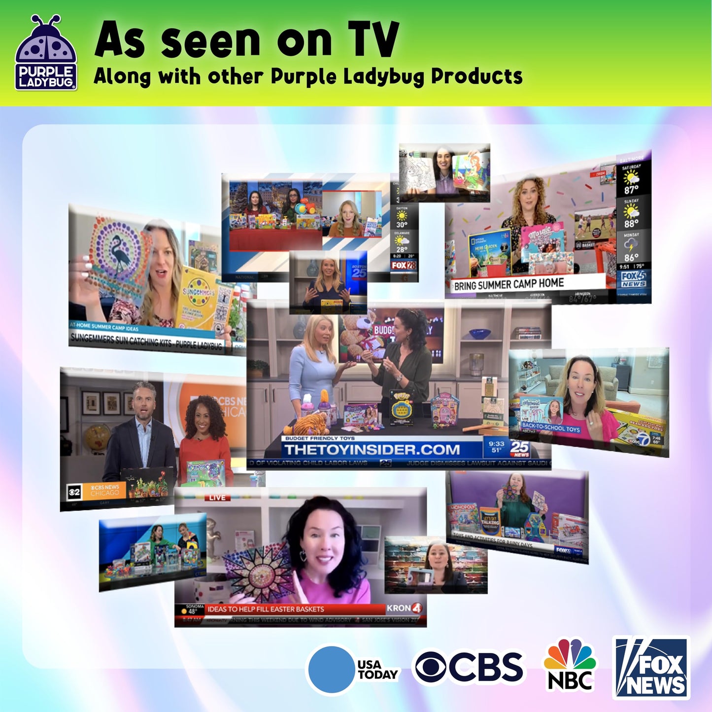 PURPLE LADYBUG Silver Holographic Scratch Art Mini Notes - Scratch Art for Kids, Summer Activities, Camping Games for Ages 4-8