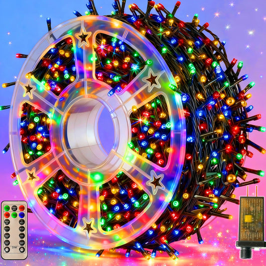1000LED Outdoor Christmas Lights, 328FT String Lights Multicolor