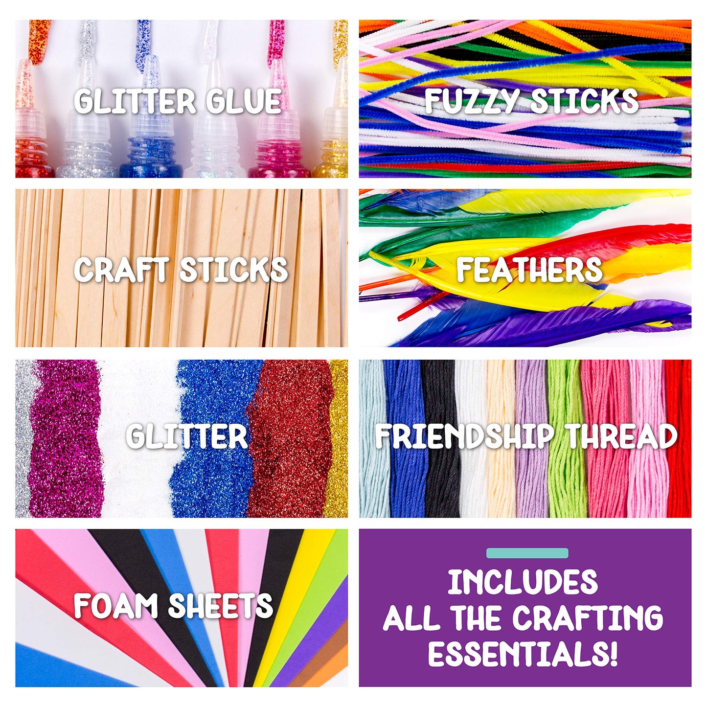 Made By Me Ultimate Craft Box, Art & Craft Activities 1000 Piece Set, Storage Case, Great for Preschool Arts & Crafts, Adult & Group Projects, Craft Box for Kids Girls & Boys