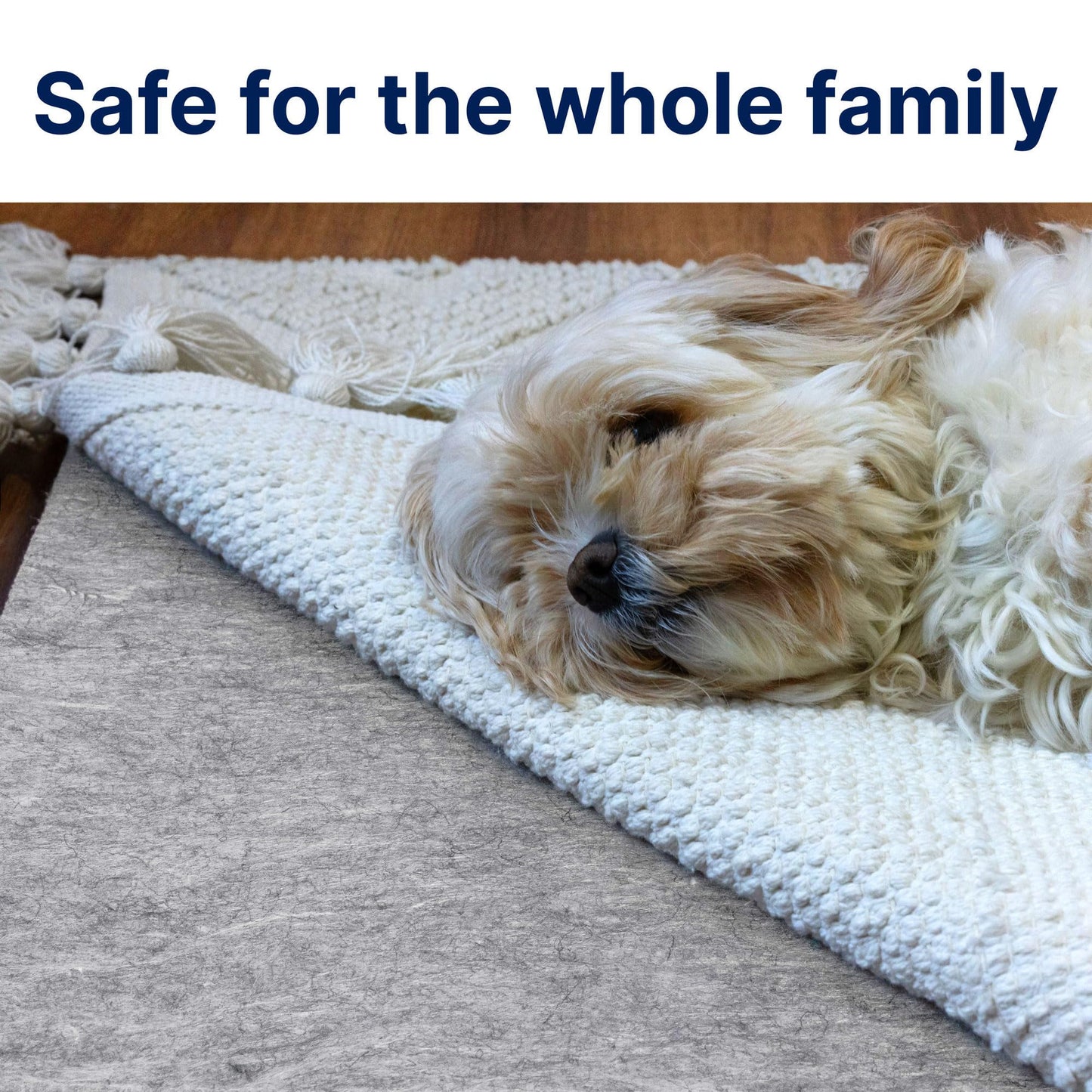 Basics - 8'x10' - 1/4" Thick - 100% Felt - Protective Cushioning Rug Pad - Safe for All Floors and Finishes Including Hardwoods