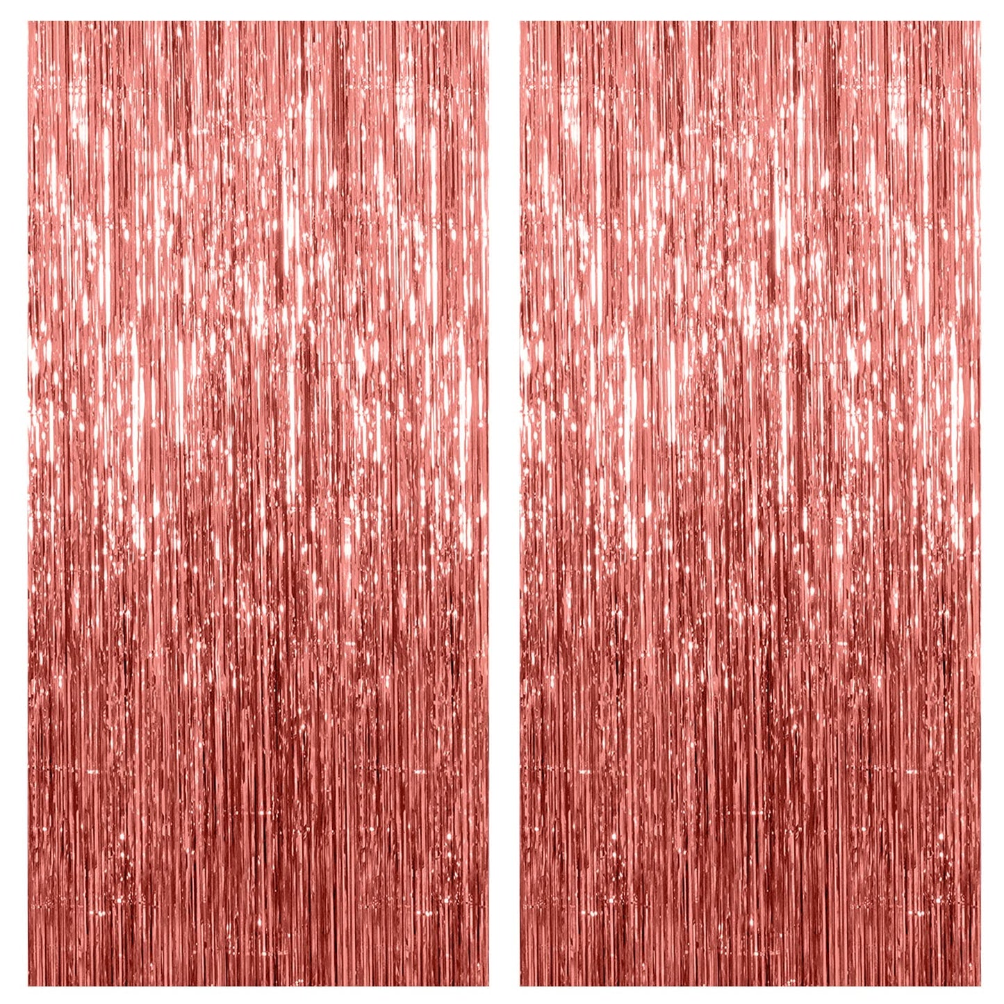2 Pack Rose Gold Backdrop Birthday Decorations Foil Curtain Bachelorette Party Decor Rose Gold Decor Party Streamers Groovy Birthday Decorations Backdrop