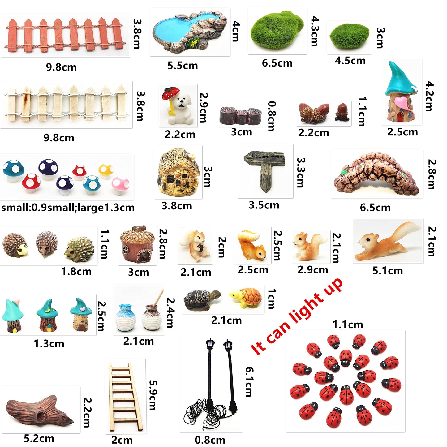 HYG Miniature Fairy Garden Accessories, Figurines, Landscape Set, Potted Horticulture Ornaments for Decoration