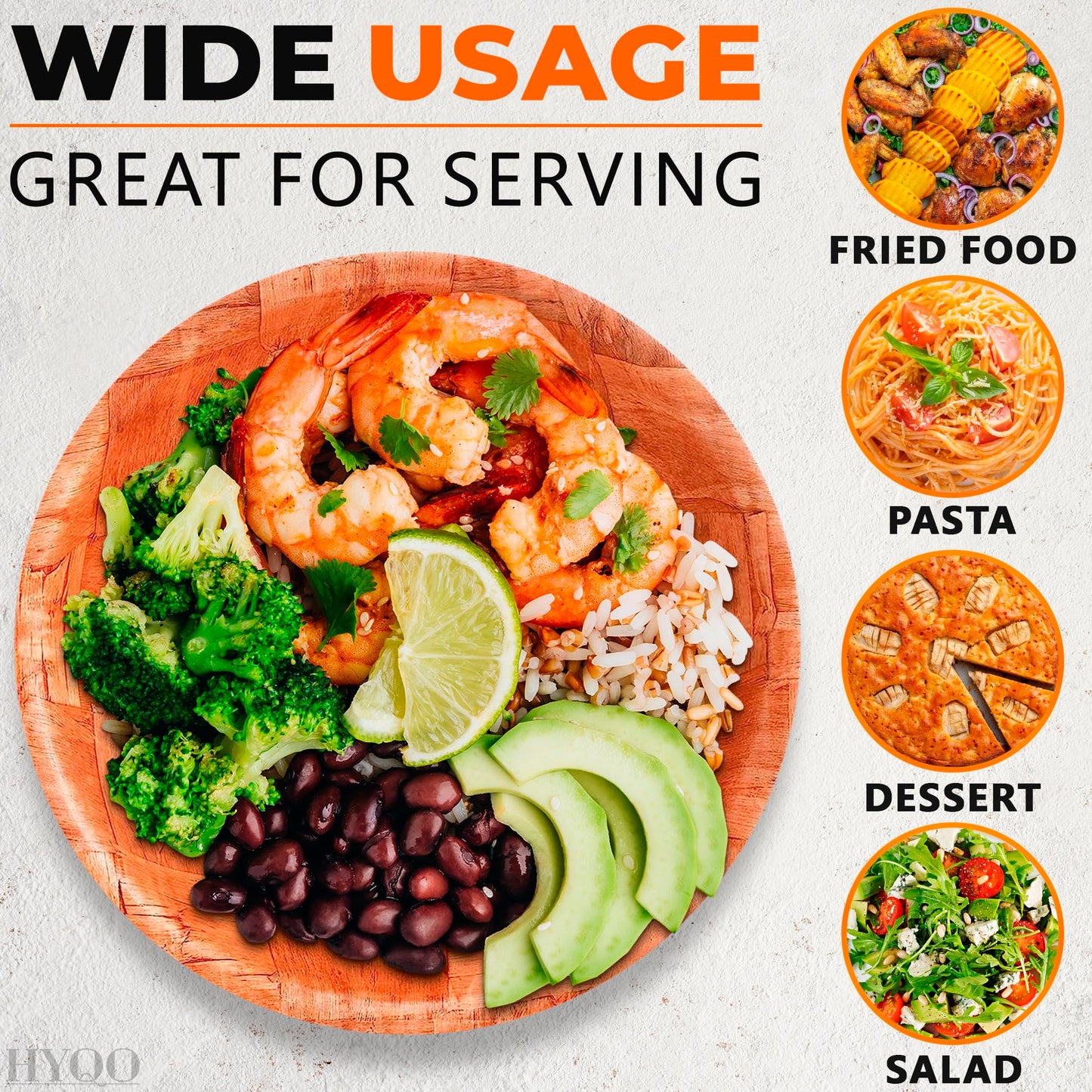 6 Pack Wooden Salad Bowls – 7.9"x2" Serving Bowls for Pasta, Fruit & Snacks, Lightweight Wood with Smooth Finish, Easy to Clean & Stack – Great for Home, Parties & Lovely Valentines Gifts for Hosts