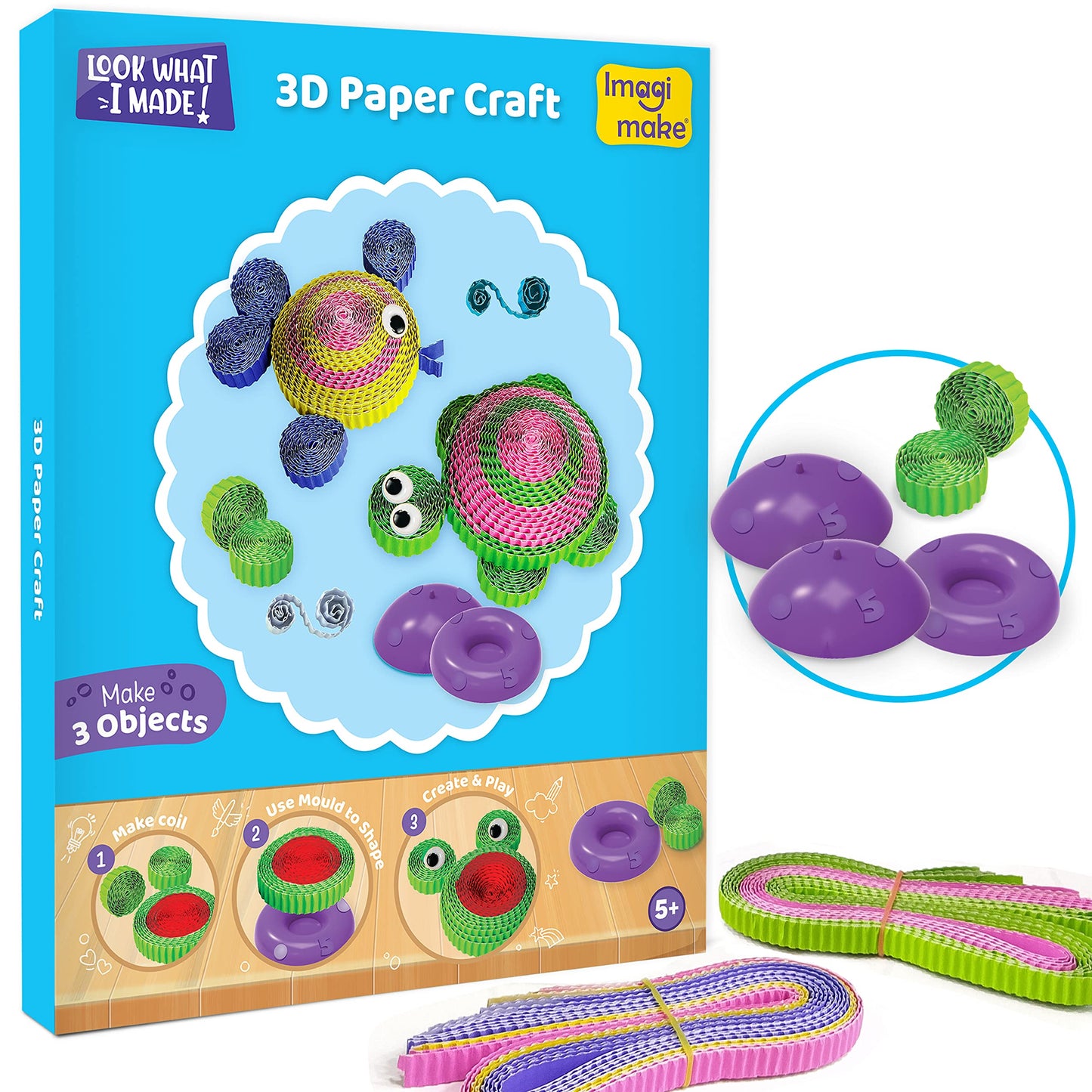 Imagimake 5-in-1 Awesome Craft Kit | Includes 15+ Projects | Crafts for Kids Ages 4-8 | 5 to 7 Year Old Girl Birthday Gifts | Arts and Crafts for Kids Ages 6-8 | 6 Year Old Girl Birthday Gift