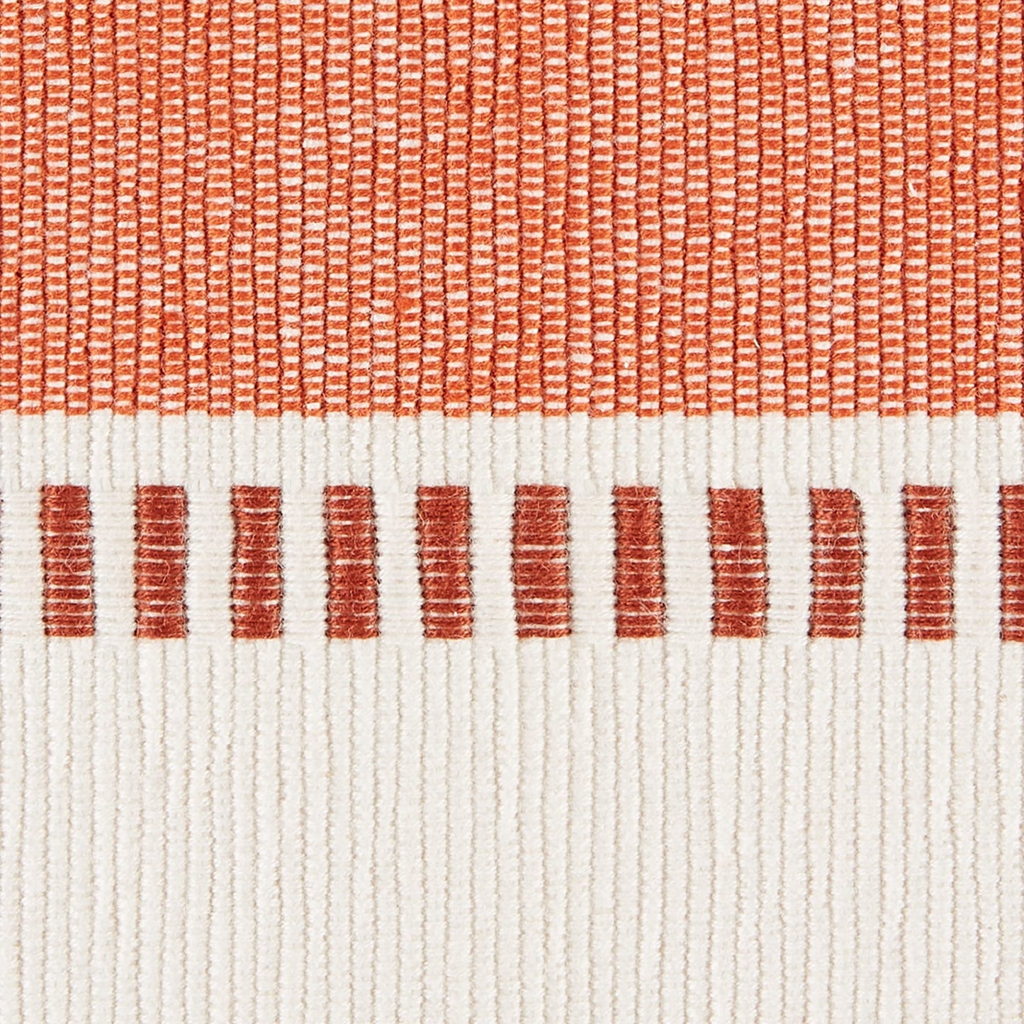 Dobby Stripe Woven Table Runner, 13x72 (13x77.5, Fringe Included), Burnt Orange