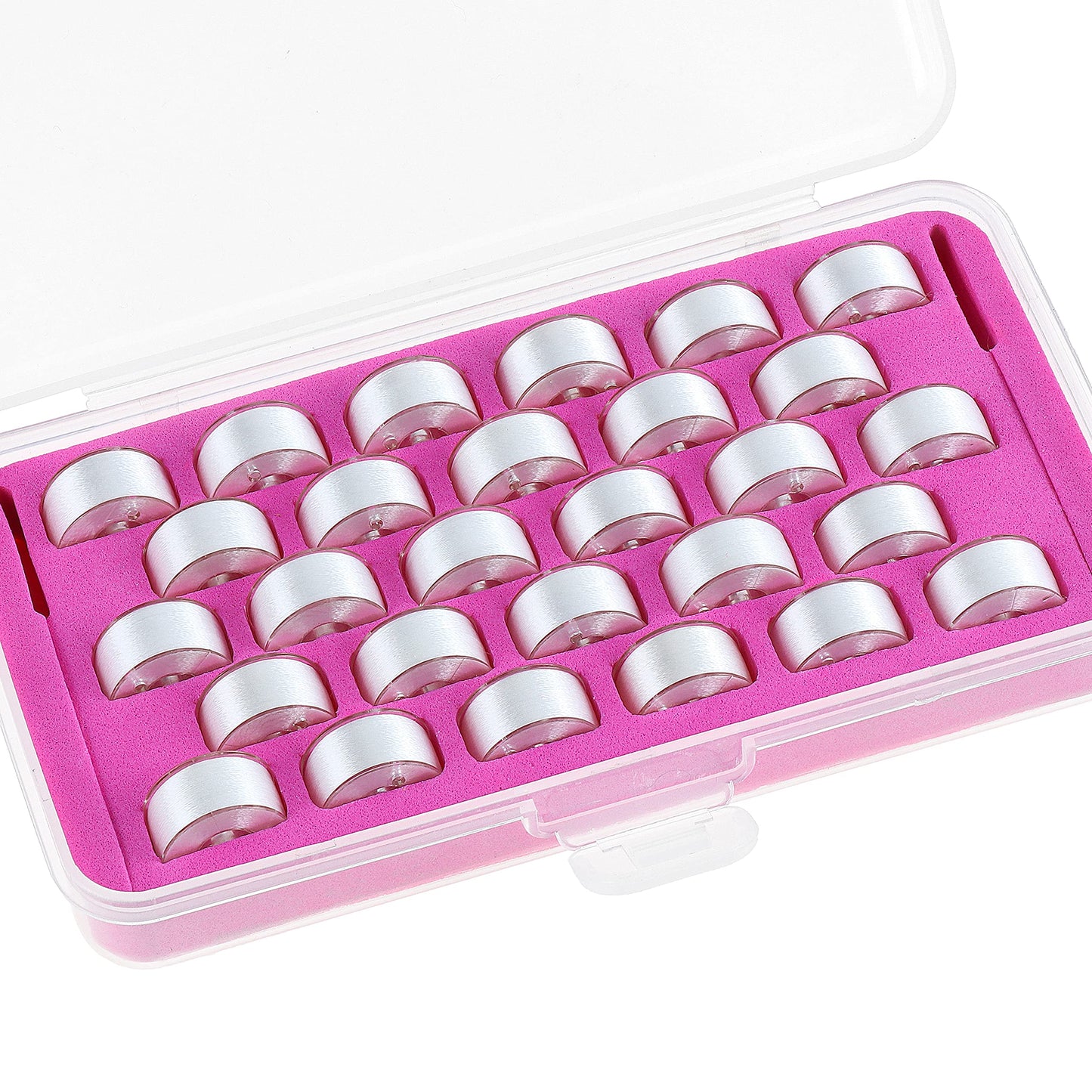 New brothread 28pcs White 70D/2 (60WT) Prewound Bobbin Thread Plastic Size A SA156 for Embroidery and Sewing Machines DIY Embroidery Thread Sewing Thread