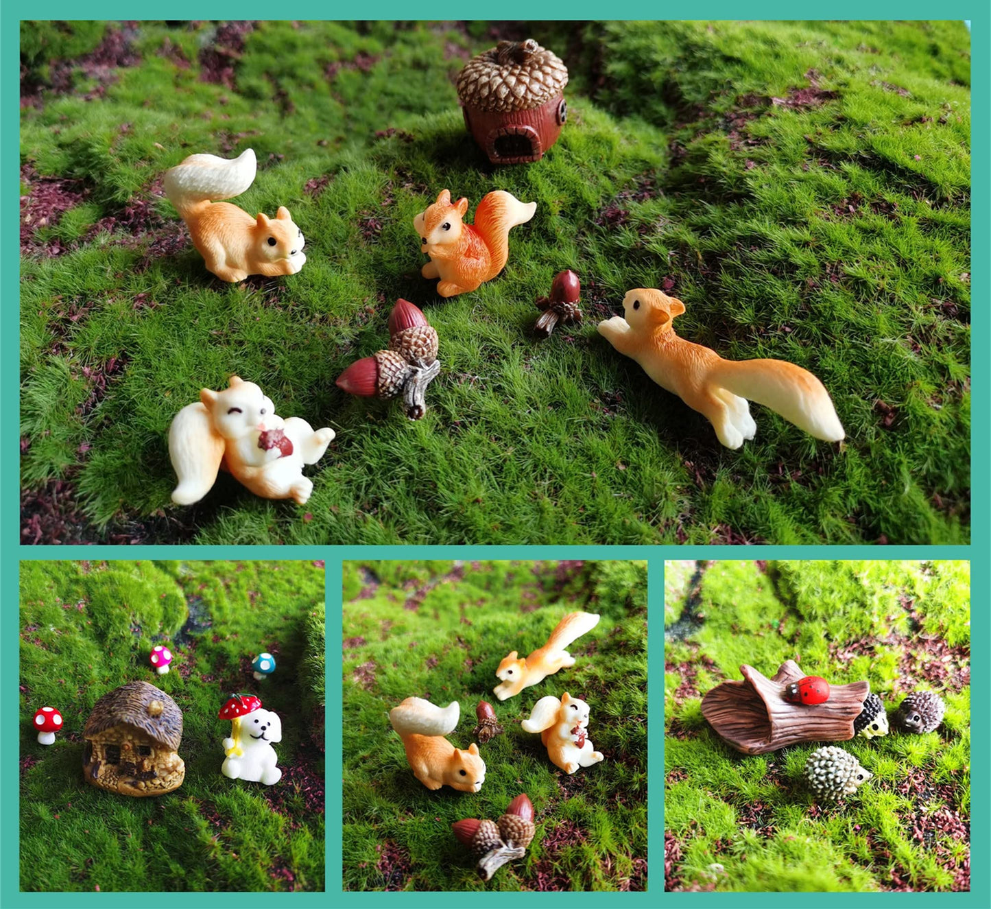 HYG Miniature Fairy Garden Accessories, Figurines, Landscape Set, Potted Horticulture Ornaments for Decoration
