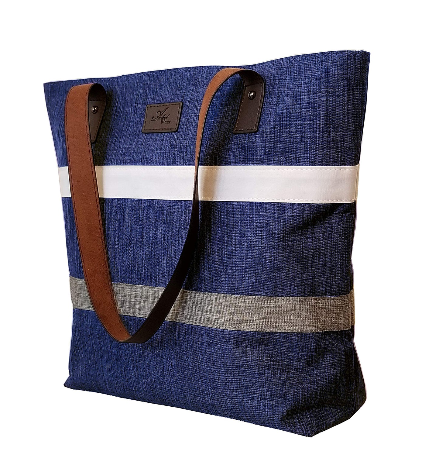 Shoulder Tote Bag Purse Top Handle Satchel Handbag For Women Work College Travel Business Shopping Casual (Blue) Upgraded