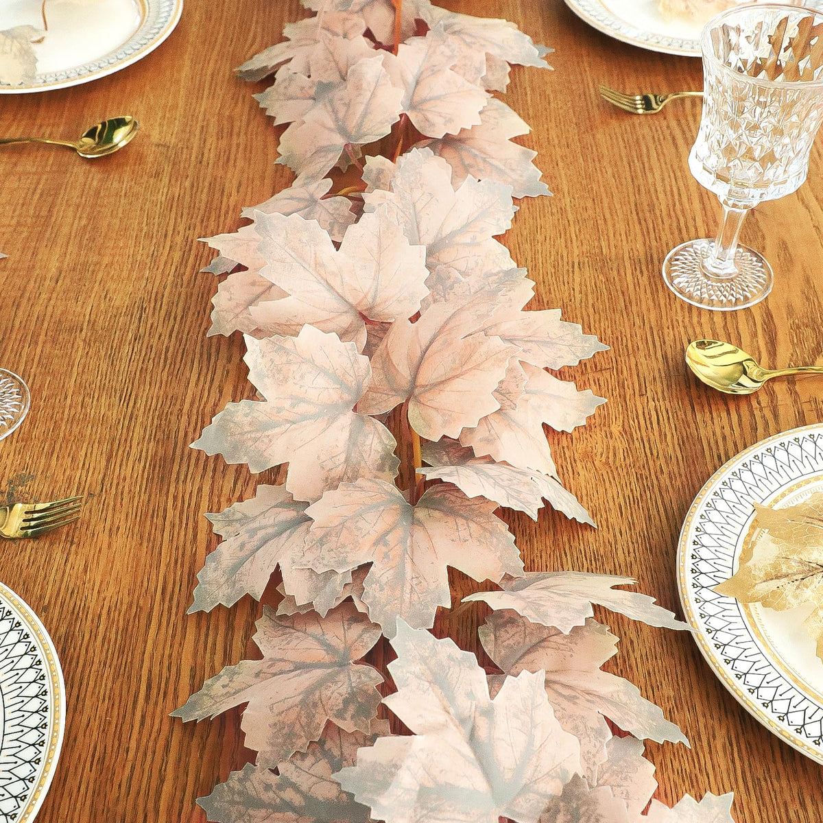2 Pack Fall Maples Leaves Garland 6 FT Artificial Fall Decorations for Home