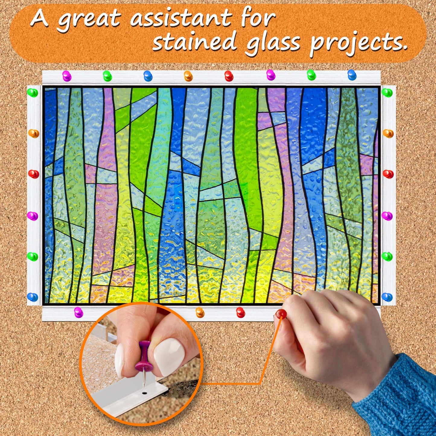 12" X 12" Stained Glass Supplies, 1/2" Thick Heat Resistant Stained Glass Work Surface, Stain Glass Tools and Supplies to Protect Table and Countertops from Damage - by Godora