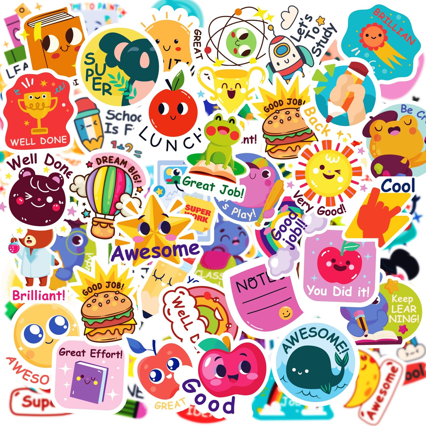 OHOME Back to School Supplies | 480 PCS Vinyl Teacher Reward Motivational Stickers for Kids - Teacher Must Haves Supplies Stuff Essentials Games Toys Gifts for First Day of School Classroom Students