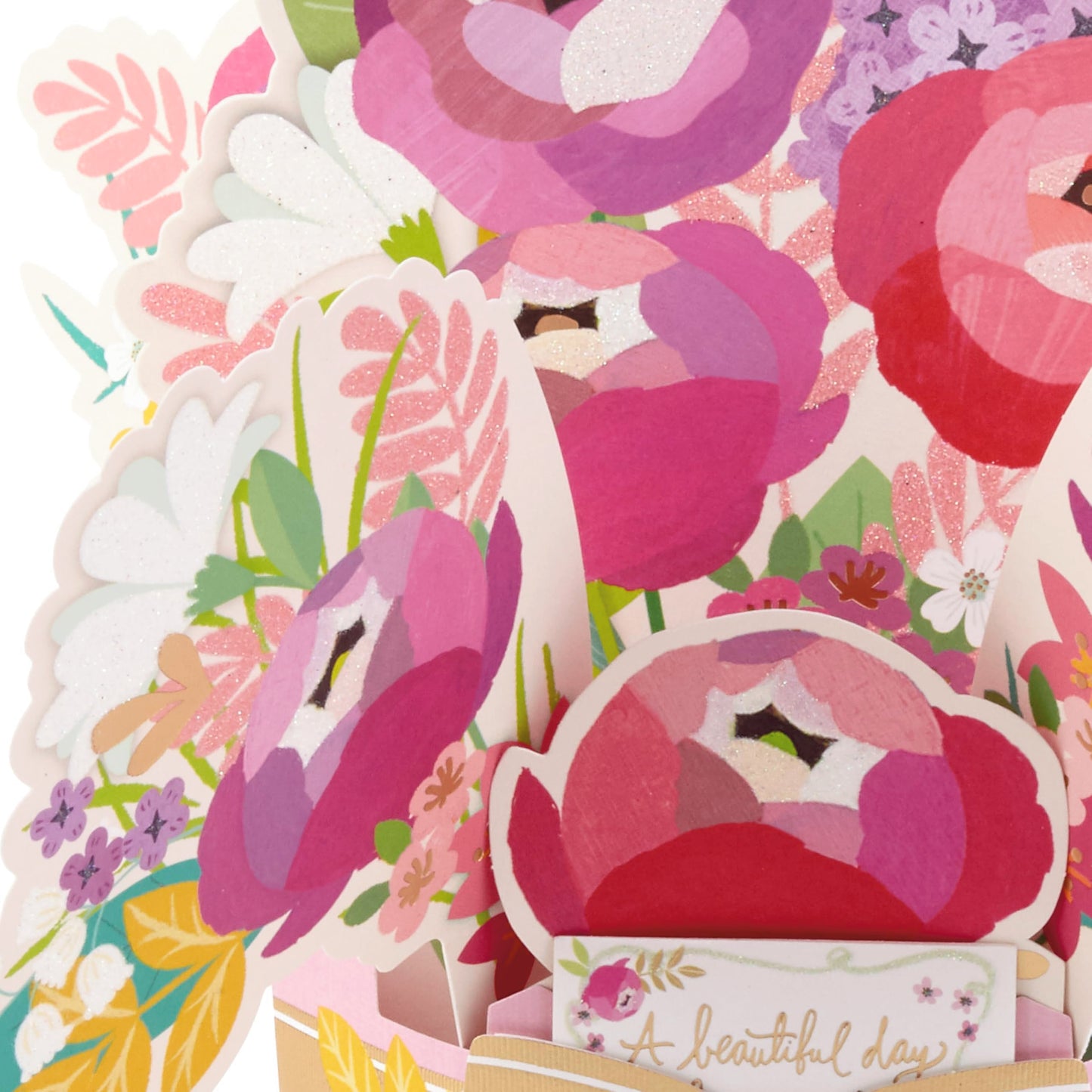 Hallmark Paper Wonder Pop Up Card for Women (Paper Pop Up Flowers) for Birthdays, Thinking of You, Anniversary, Thank You or Any Occasion