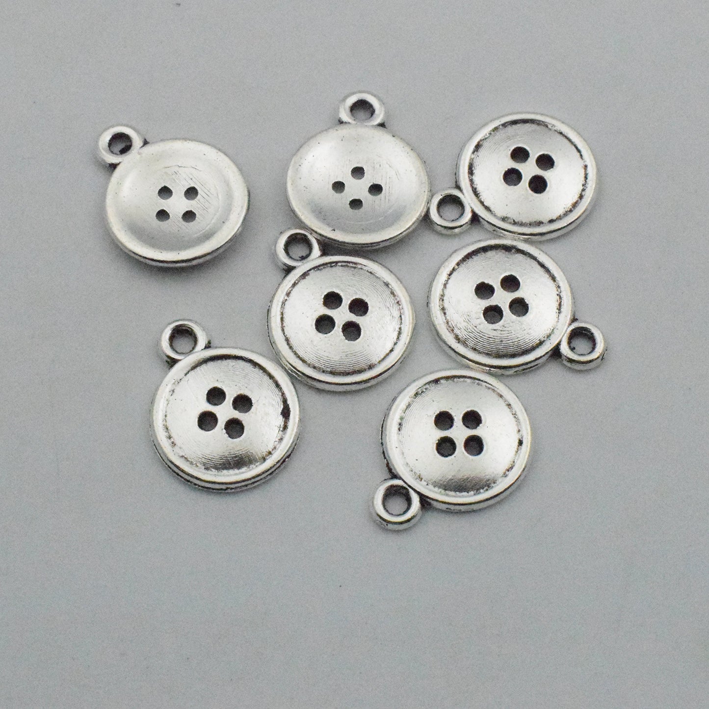 Sewing Charms Collection-100g About (60-65pcs) Antique Silver Craft Supplies Sewing Charms Pendants for Crafting, Jewelry Findings Making Accessory for DIY Necklace Bracelet (M003)