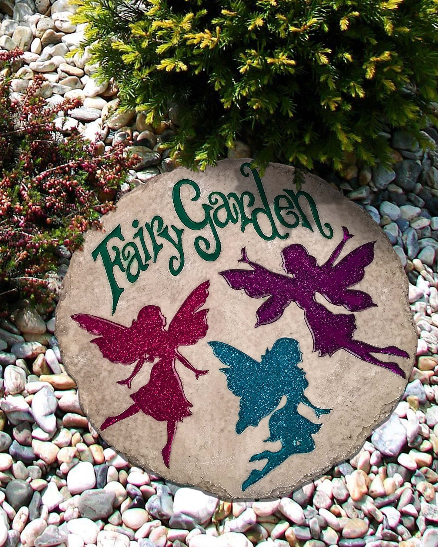 Spoontiques - Garden Décor - Family Stepping Stone - Decorative Stone for Garden
