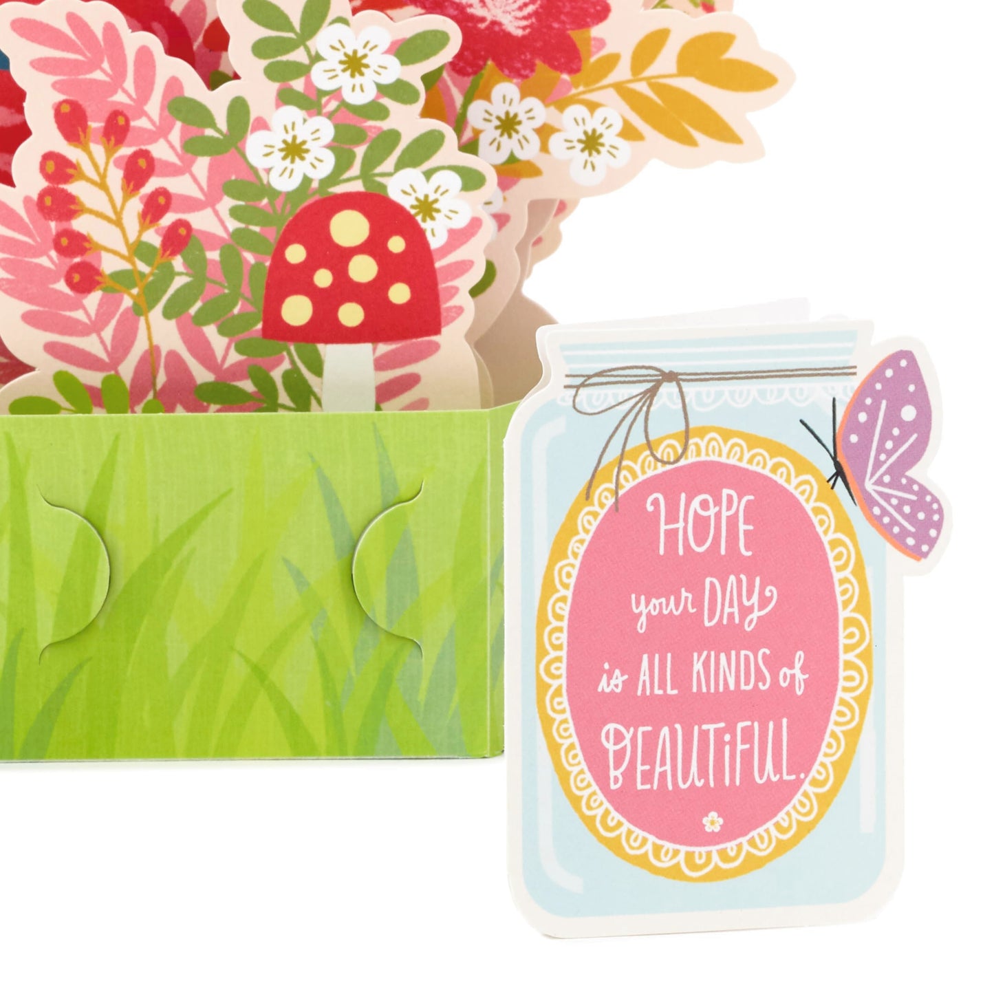 Hallmark Paper Wonder Pop Up Card for Birthday, Thinking of You, Congrats, or Any Occasion (Flowers and Butterflies)