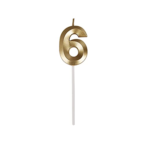 Bailym 60th Birthday Candles,Gold Number 60 Cake Topper for Birthday Decorations Party Decoration