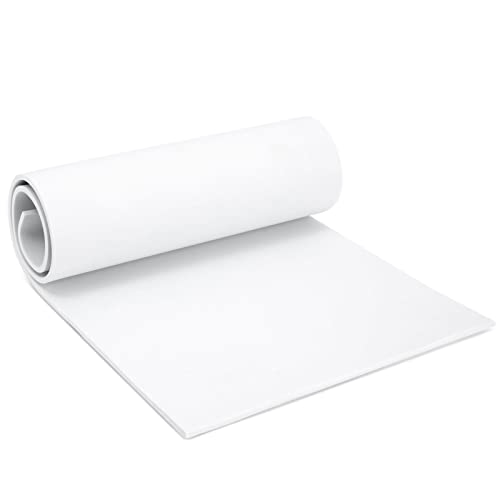 6mm EVA Foam Roll, White Foam Sheet for Cosplay Armor, Costumes, High Density 100 kg/m3 (14x39 in)