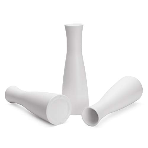 Tall Conic Composite Plastics Flower Vase, Small Bud Decorative Floral Vase Home Decor Centerpieces, Arranging Bouquets, Connected Tubes (Wide Caliber)