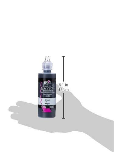 Tulip Dimensional Fabric Paint 41401 Dfpt 4Oz Slick Black, 4 Fl Oz (Pack of 1)