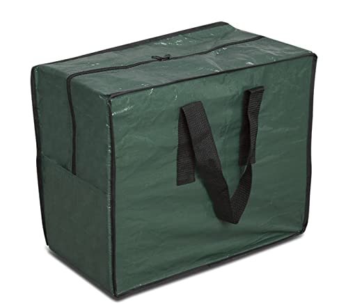 ProPik Christmas Ornaments Storage, Holiday Accessories Bag Tear-Proof Tarp 18 X 10 X 15 with Handles and Full Length Zipper (Green)
