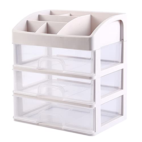 Makeup Organizer with 3 Drawers, Cosmetic Display Cases, Makeup Storage Box (3 Drawers)