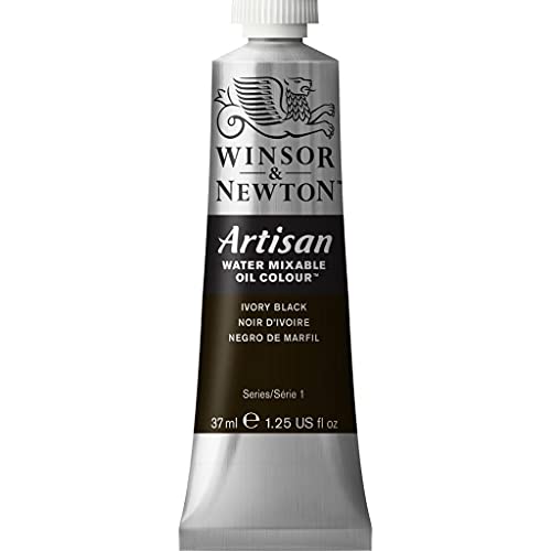 Winsor & Newton Artisan Water Mixable Oil Colour, 1.25-oz (37ml), Ivory Black