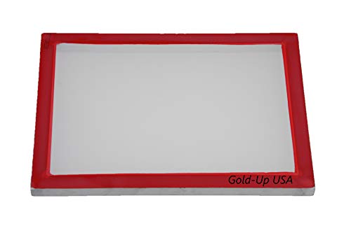 GoldUpUSAInc Aluminum Screen Printing Screens, Size 9 x 14 Inch Pre-stretched Silk Screen Frame (110 White Mesh)