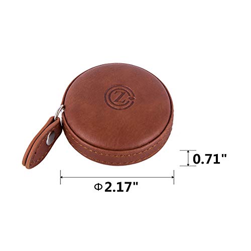 Sewing Tape Measure, Medical Body Cloth Tailor Craft Dieting Measuring Tape, 60 Inch/1.5M Dual Sided Retractable Ruler with Push Button Round(1 Pack, Brown)