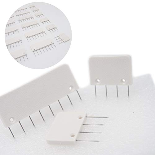 LAMXD Knit Blocking Pins Kit,Knit Blocking Combs – Set of 25 Combs for Blocking Knitting, Crochet, Lace or Needlework Projects – Extra 100 T-pins – for use with Blocking Mats for Knitting Mat…