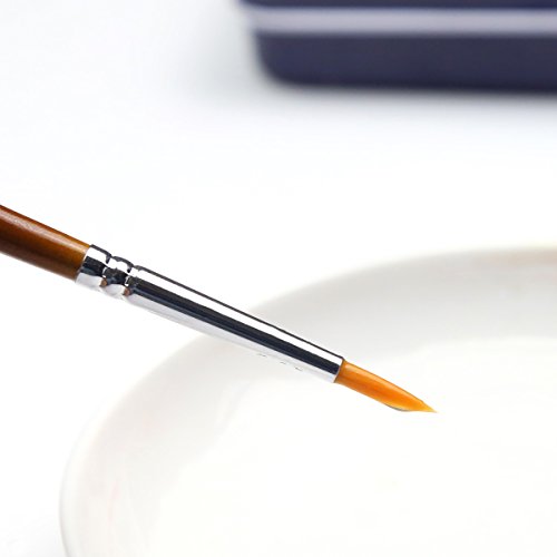 Transon Detail Model Paint Brushes 7pcs for Acrylic, Gouache, Oil, Tempera and Face Painting