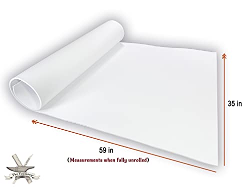 EVA Foam Cosplay - 1mm Thick (1mm to 10mm) - Extra Large Foam Sheets - White or Black - 35" x 59" Sheet - Ultra High Density Craft Foam 85 kg/m3 - by The Foamory