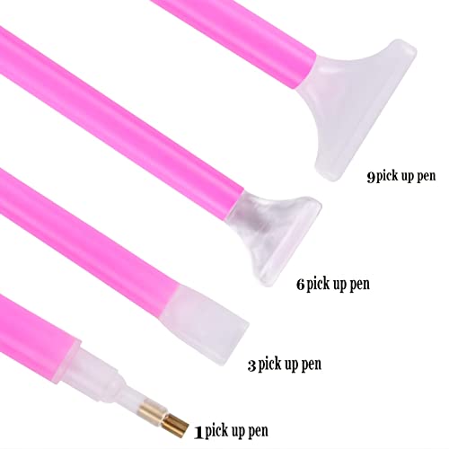 46PCS DIY Diamond Painting Tools and Accessories Kits Multiple Sizes Painting Pens for Adults to Make Diamond Art Craft Tweezers Glue Diamond Correction 28 Girds Storage Box