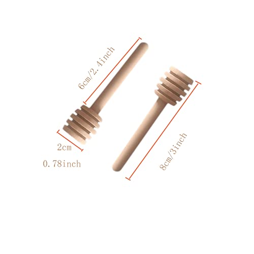 YYGMSS Wooden Honey Dipper Stick 50 PCS 8CM Collecting Dispensing Drizzling Jam Portable Wedding Party