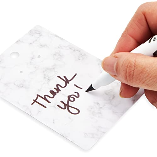 810-Pcs Earring Display Cards with Secure Back, White and Gray Necklace Display Cards for Selling, Hanging Jewelry, Retail, DIY, Marble Design (3 Sizes) Bulk Pack