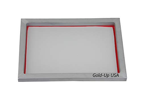 GoldUpUSAInc Aluminum Screen Printing Screens, Size 9 x 14 Inch Pre-stretched Silk Screen Frame (110 White Mesh)