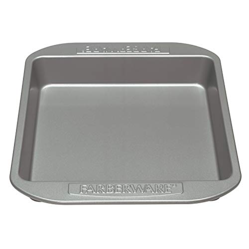 Farberware Nonstick Bakeware Nonstick Baking Pan / Nonstick Cake Pan, Square - 9 Inch, Gray
