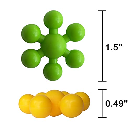 Clip Connect 100 Pieces | Diameter 1.5", Interlocking Solid Plastic Building Blocks Set Early STEM Educational Toy for Preschool Kids Boys and Girls, Promotes Fine Motor Skills & Sensory Development