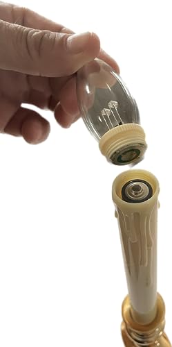 Celestial Lights Set of 4 Battery Operated Replacement Window Candle Bulbs with Dual Intensity LED for 3xAA and 4xAA Candles Soft Twinkle