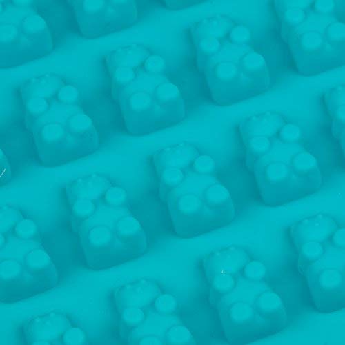 Gummy Bear and Worm Gummy Candy Molds, 4 Pack Set - XL Nonstick Trays with 2 Droppers for Chocolate, Ice Cubes and More - Makes 140 Candies - Non-Stick Trays, Holiday Gift for Kids