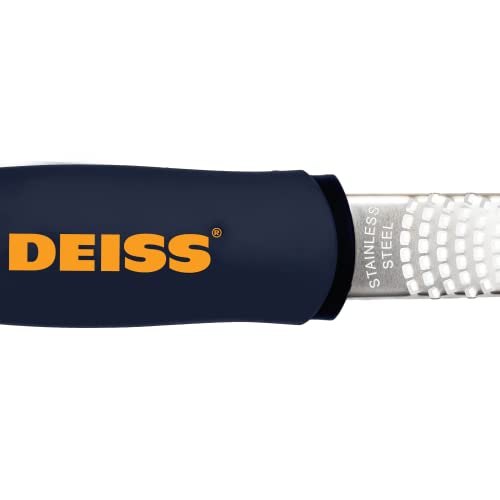 Deiss PRO Citrus Zester & Cheese Grater - Parmesan Cheese Lemon, Ginger, Garlic, Nutmeg, Chocolate, Vegetables, Fruits - Razor-Sharp Stainless Steel Blade, Wide, Dishwasher Safe (BLACK)