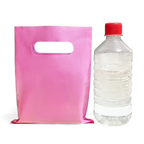 VieFantaisie Plastic Party Favor Bags Small Gift Bags, 100 PCS 6" x 8" Goodie Bags for Kids, Rainbow Party Gift Bags Bulk with Handle for Kids Birthday Party, Easter, Christmas, Halloween, 10 Colors