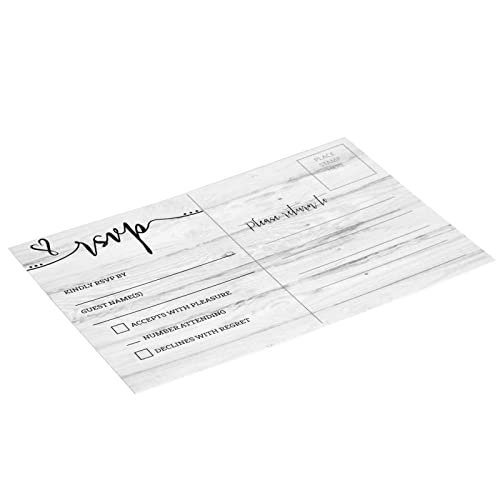 Sustainable Greetings 60 Pack RSVP Cards for Wedding, Postcards for Rehearsal Dinner, Bridal Shower, Birthday Party (4x6 in)
