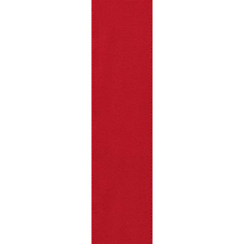 Berwick Offray 284933 1.5" Wide Double Face Satin Ribbon, Red, 3 Yds
