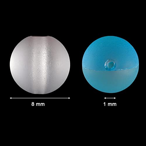 140 Pcs 8 mm Mermaid Glass Beads Bulk Matte Crystal Glass Beads Glass Frosted Moonstone Beads for Jewelry Making Crafts DIY, Multicolor (Bright Color)