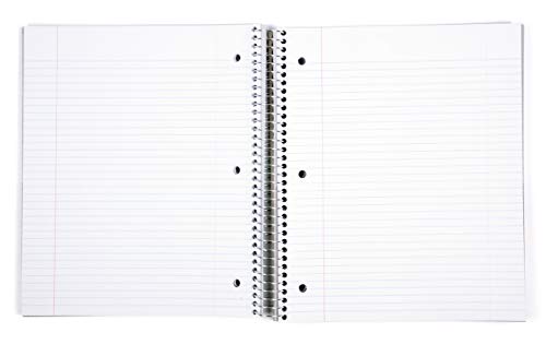 Mintra Office Durable Spiral Notebooks, 5 Subject, (Teal, College Ruled) 1 Pack, 200 Sheets,Poly Pockets, Moisture Resistant Cover, School, Office, Business, Professional