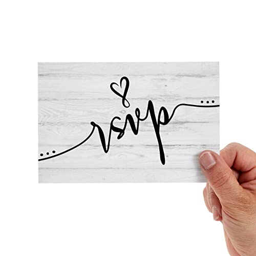 Sustainable Greetings 60 Pack RSVP Cards for Wedding, Postcards for Rehearsal Dinner, Bridal Shower, Birthday Party (4x6 in)